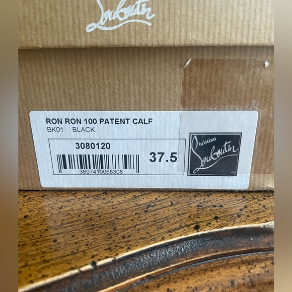 Christian Louboutin Ron Ron 100 Patent Calf - Black size 37.5 - Picture 3 of 12